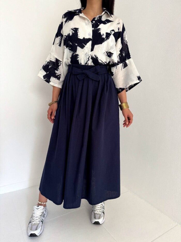 شومیز باکسی ابرنگی