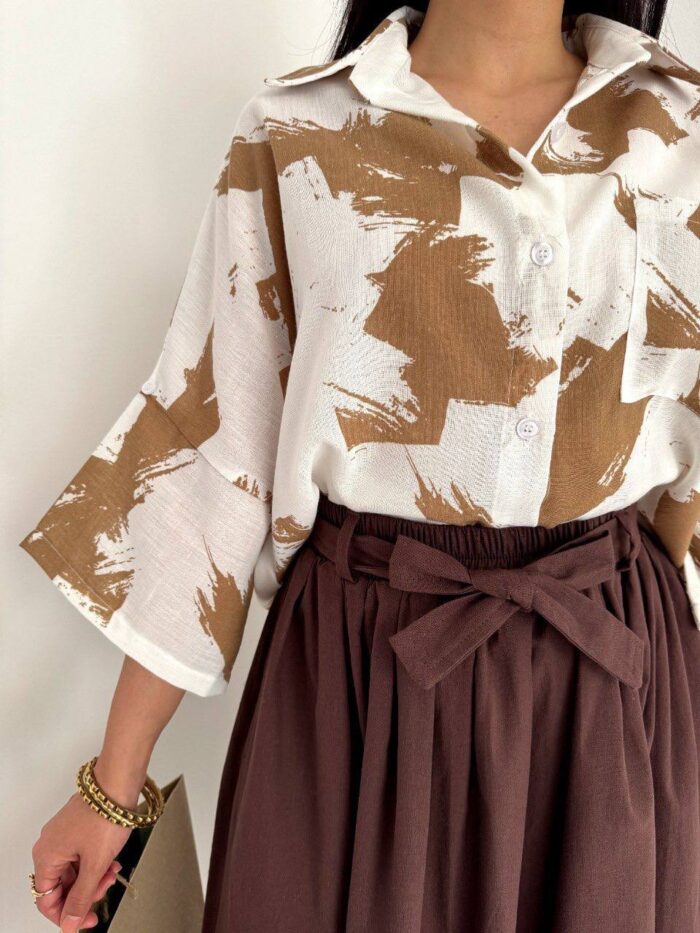 شومیز باکسی ابرنگی