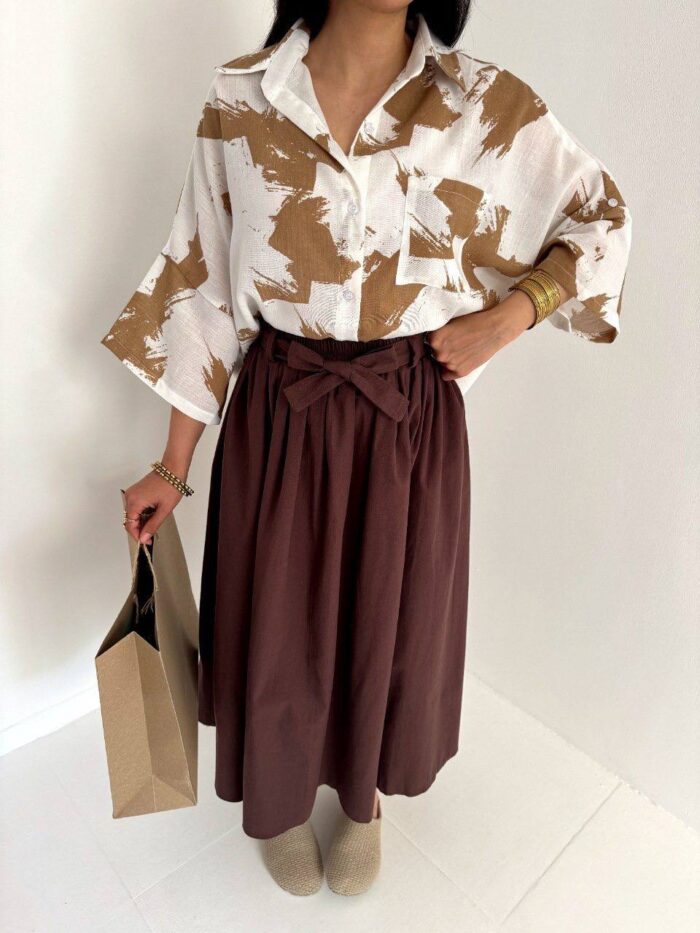 شومیز باکسی ابرنگی