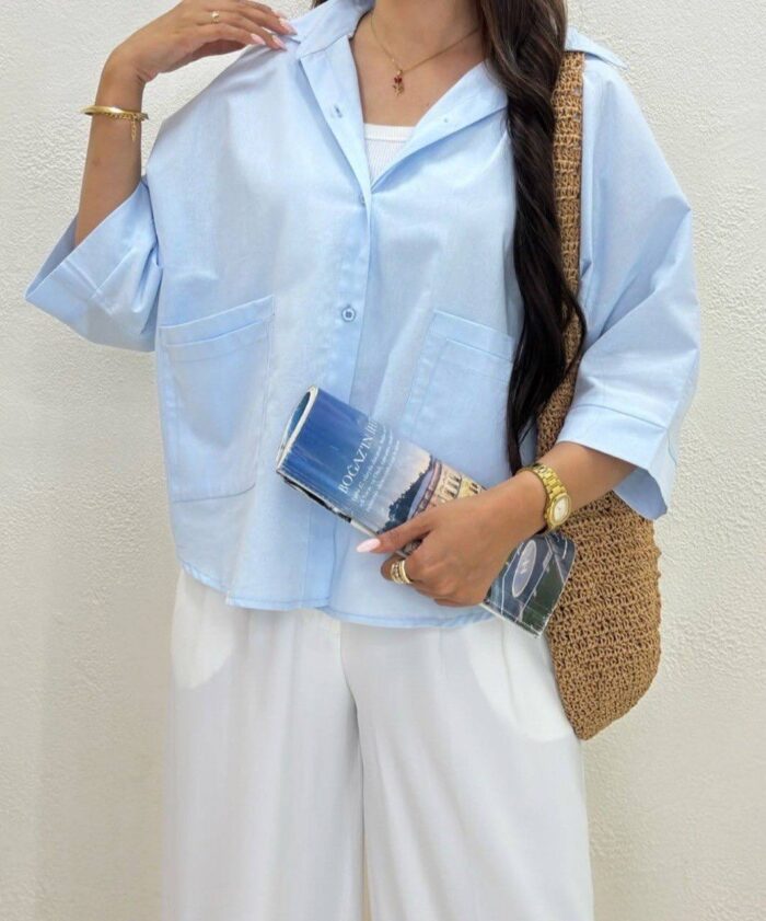 شومیز باکسی ابرنگی