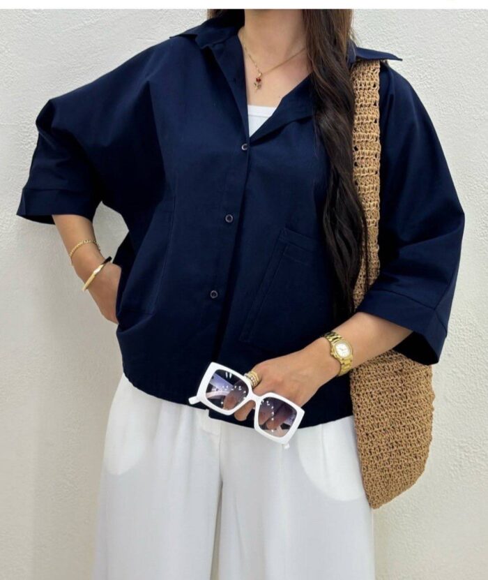 شومیز باکسی ابرنگی