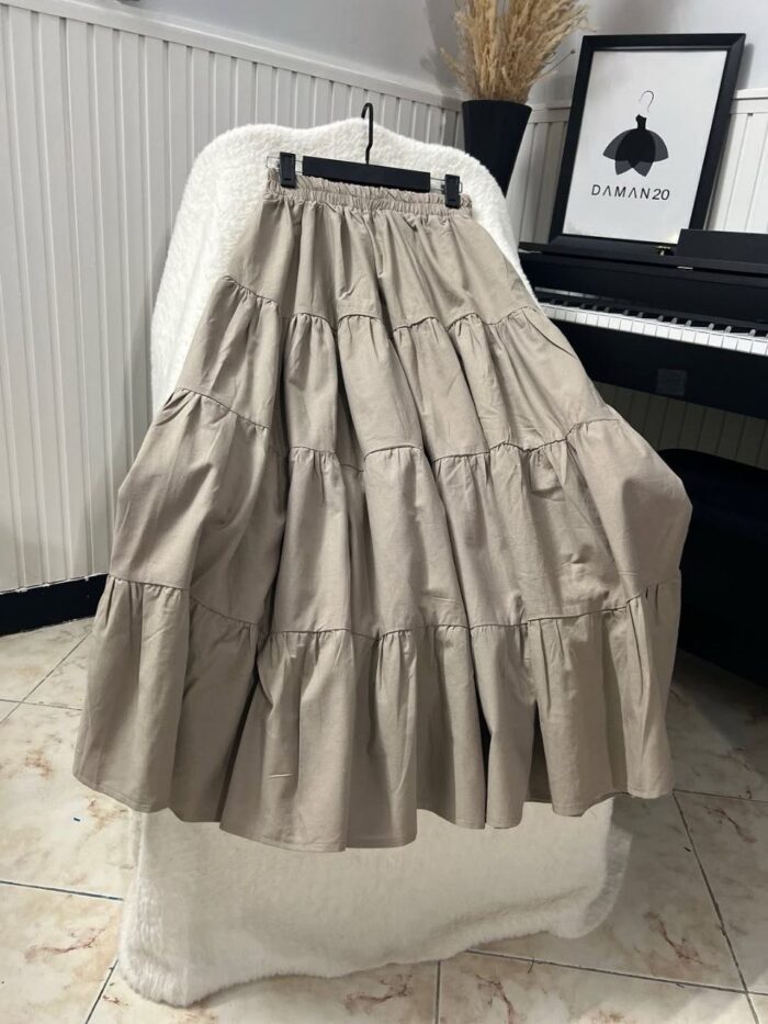 دامن چین دار لینن