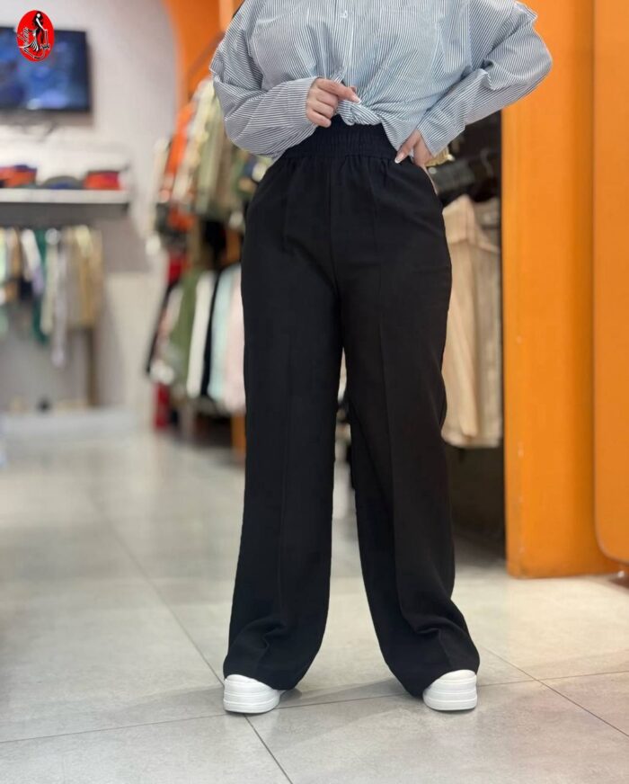 شلوار نیم بگ پارچه ای