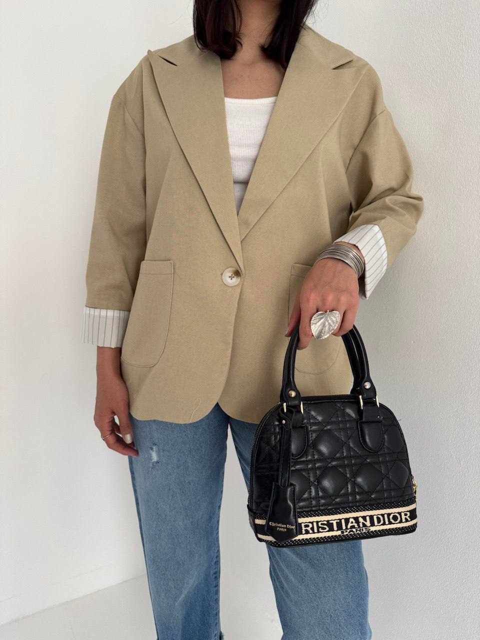 کت استین زارا بزایاق تک دکمه