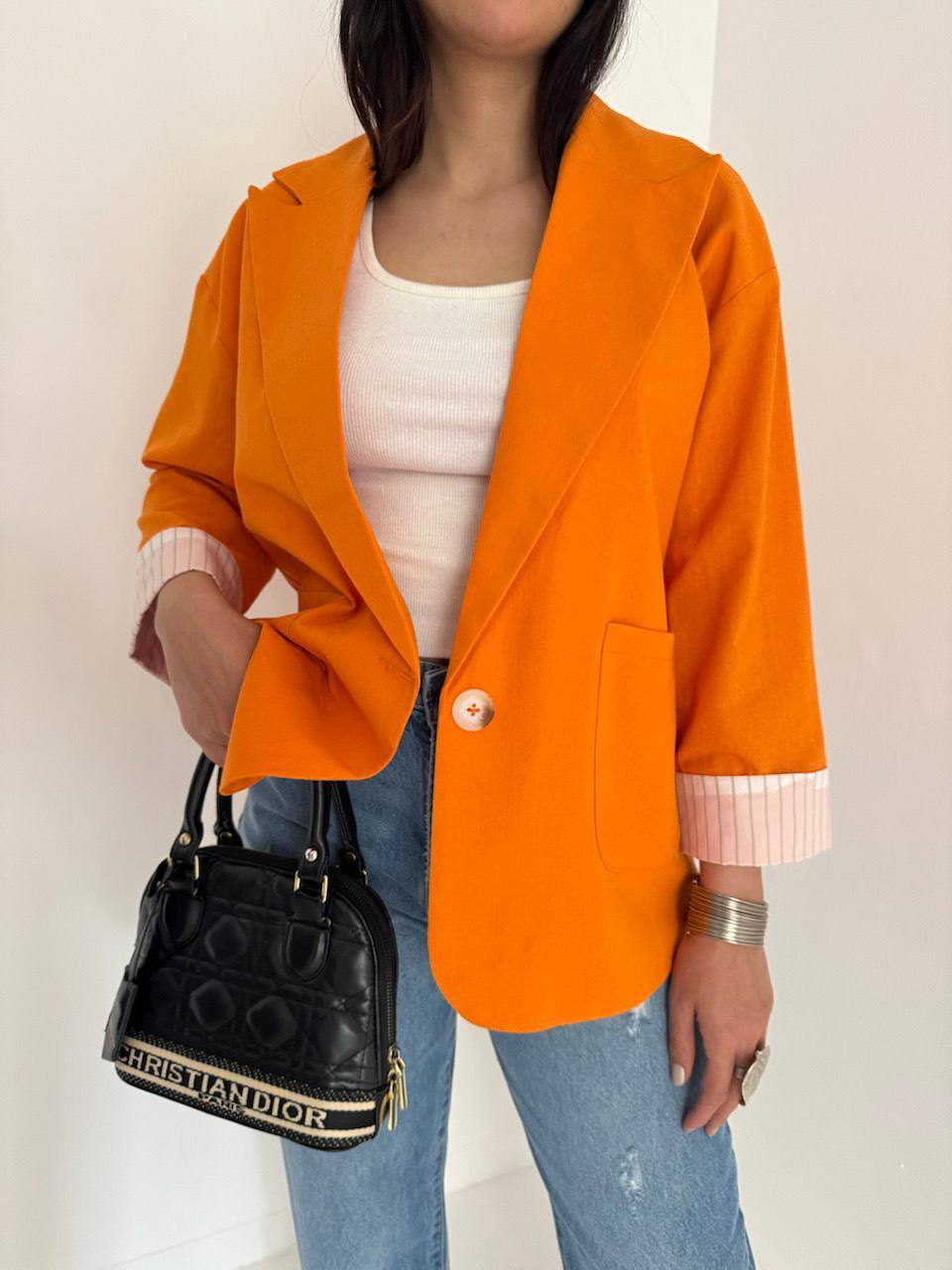 کت استین زارا بزایاق تک دکمه