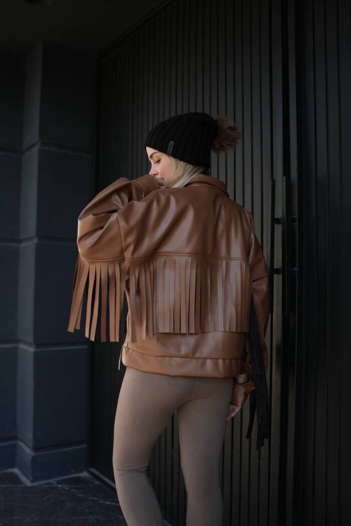 کاپشن چرم کابویی