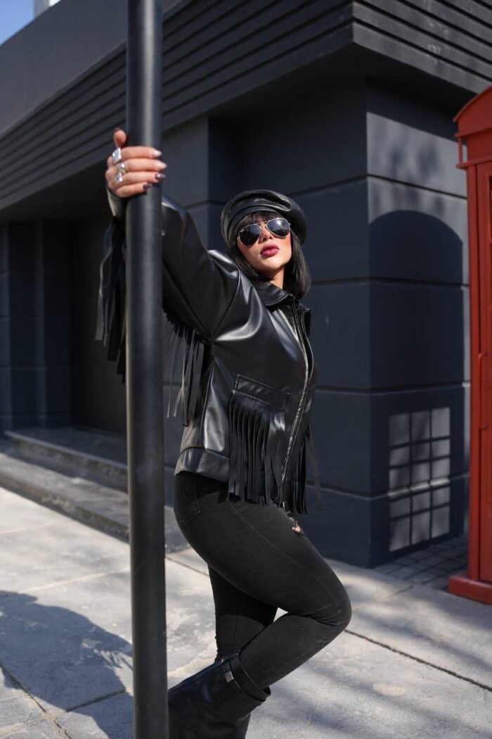 کاپشن چرم کابویی