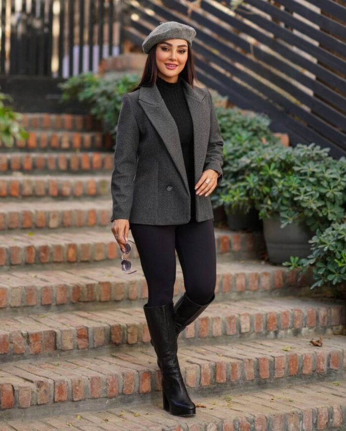 کت چاکدار یقه انگلیسی