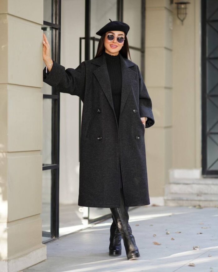 پالتو بلند چهار دکمه اوور سایز