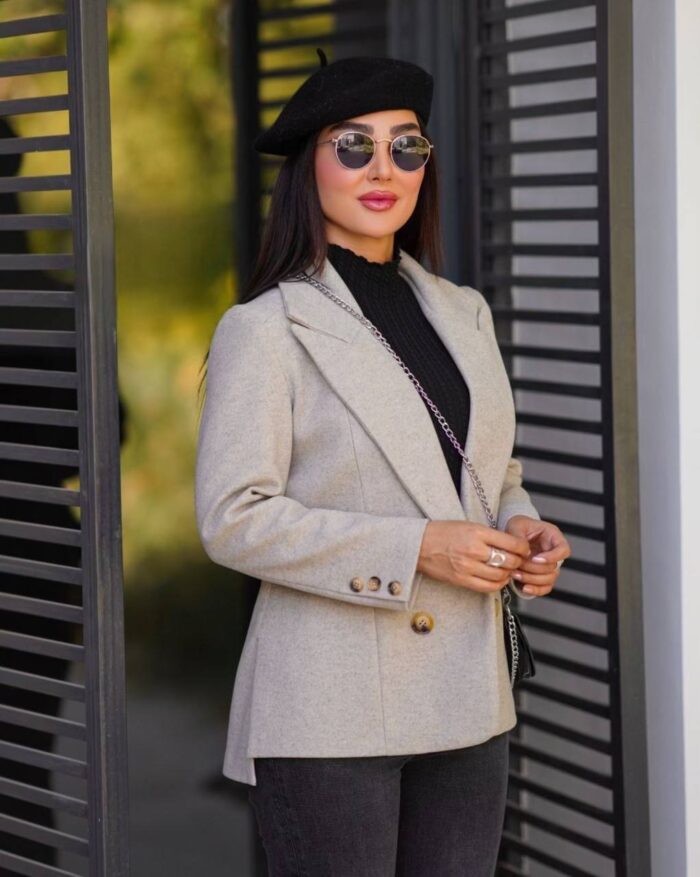 کت چاکدار یقه انگلیسی