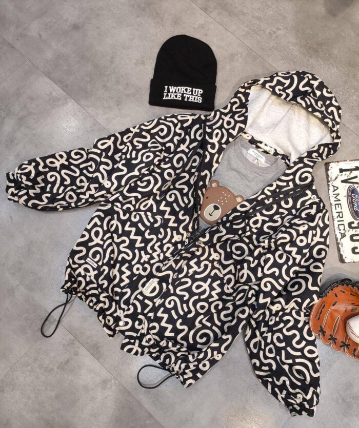 کاپشن طرح دار استر ملانژ